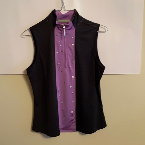 Jamie Sadock Colorblock 1/4 Zip Tank Sz S - Picture 1 of 4